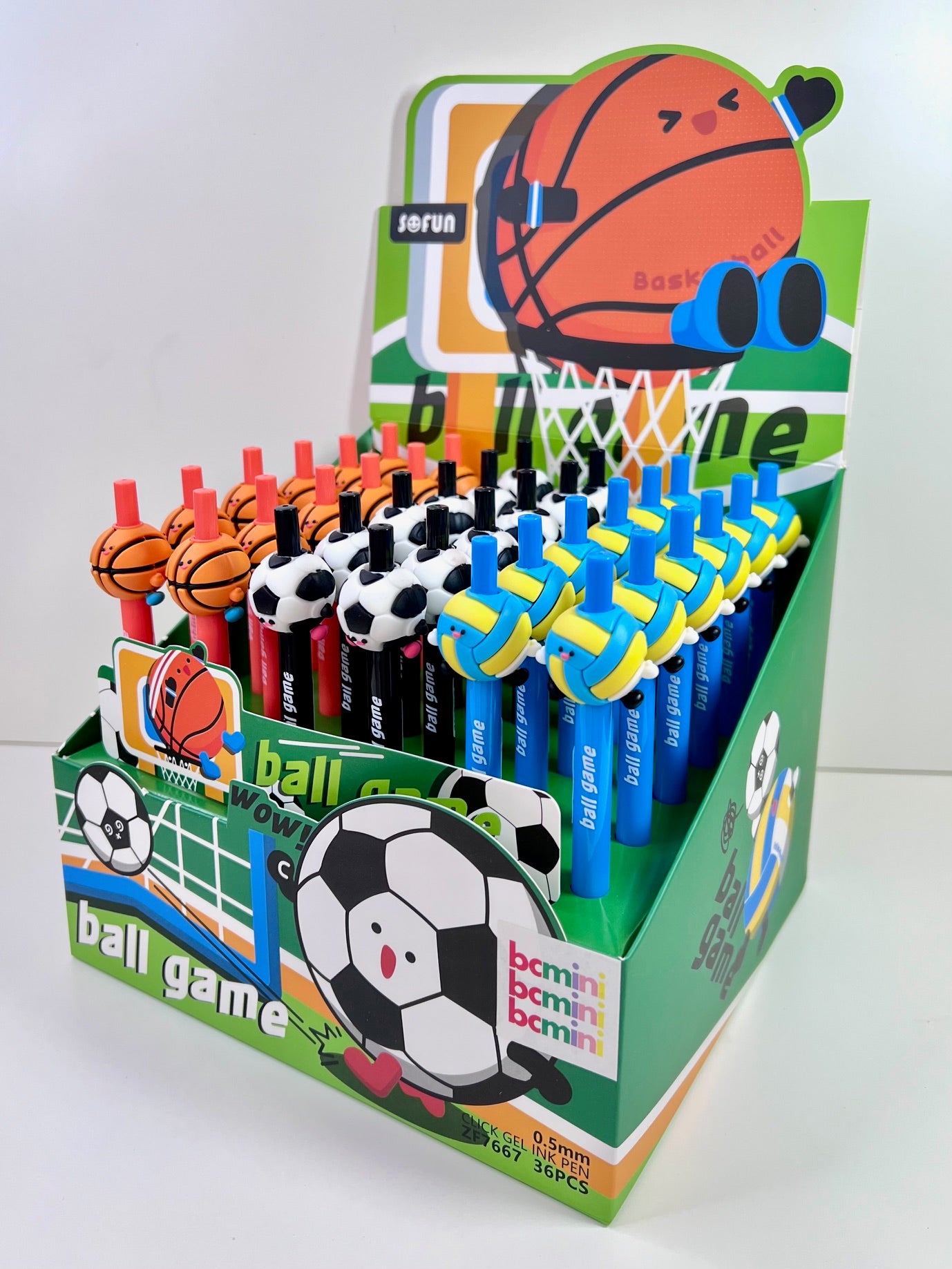 22721 Sports Ball Game Retractable Gel Pen-36