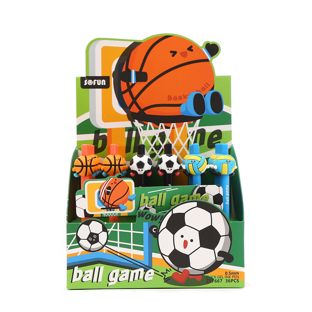 22721 Sports Ball Game Retractable Gel Pen-36