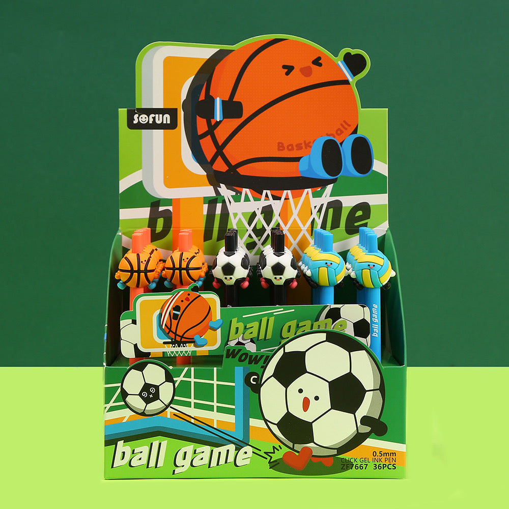 22721 Sports Ball Game Retractable Gel Pen-36
