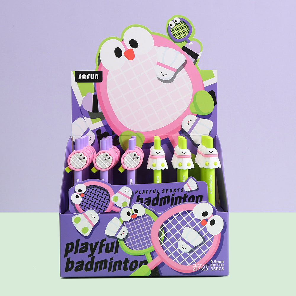22723 Badminton Retractable Gel Pen-36