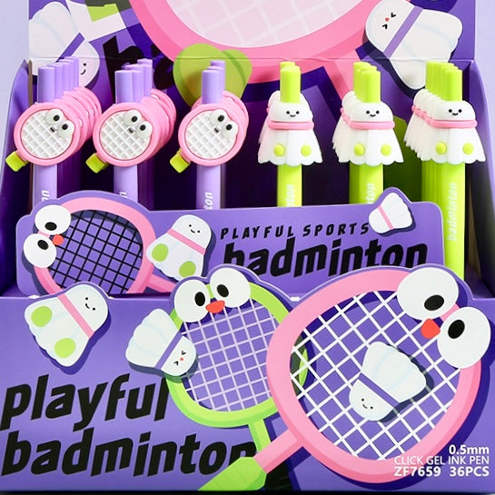 22723 Badminton Retractable Gel Pen-36