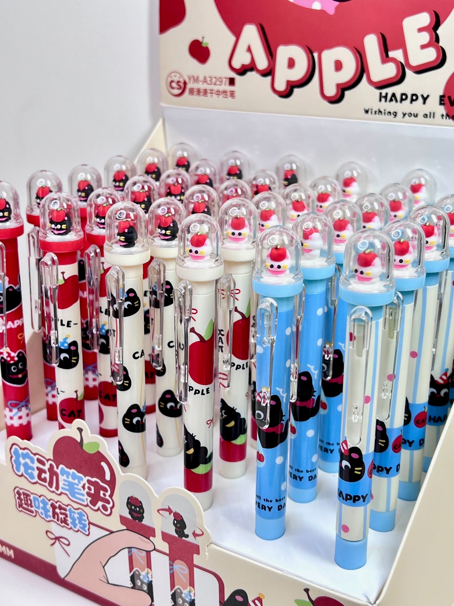 22725 Apple Cat Retractable Gel Pen-36