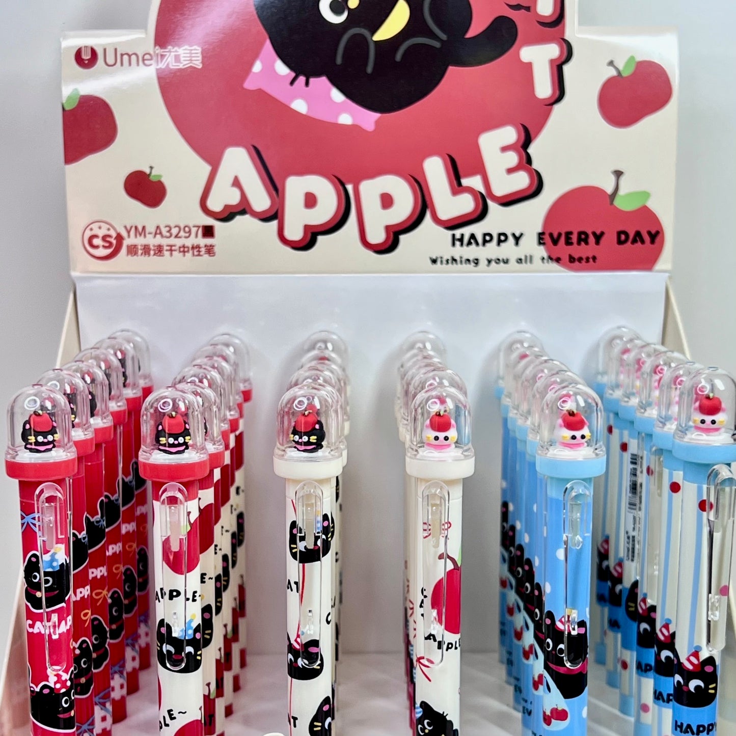 22725 Apple Cat Retractable Gel Pen-36