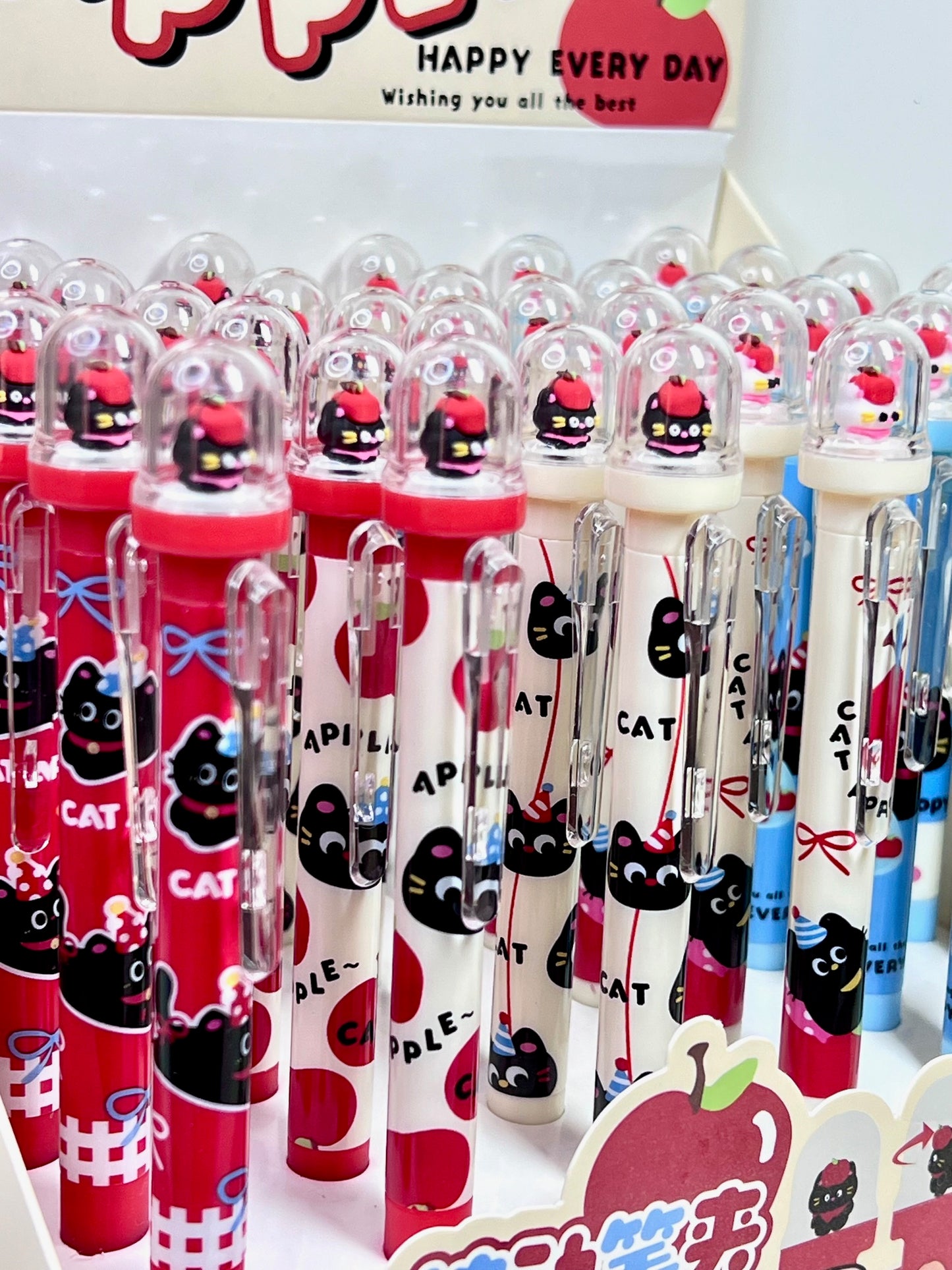 22725 Apple Cat Retractable Gel Pen-36
