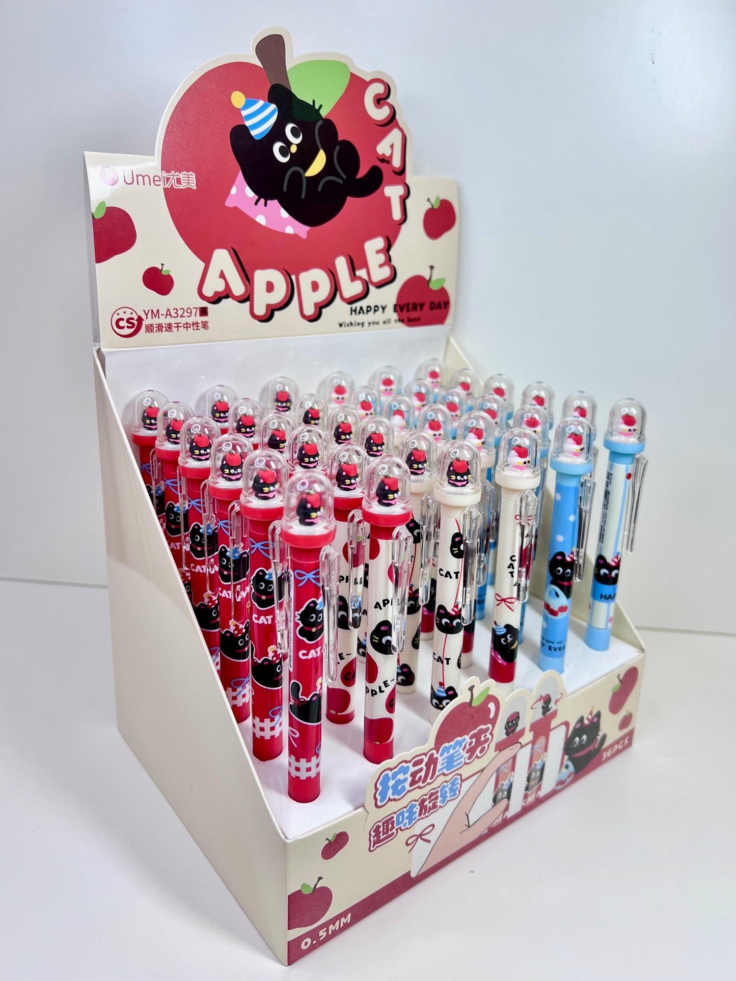22725 Apple Cat Retractable Gel Pen-36