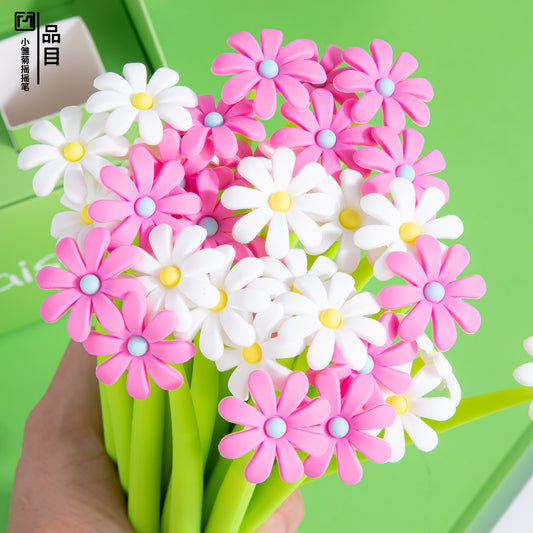 22732 Pink and White Daisy Gel Pen-48