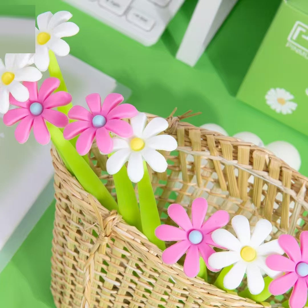 22732 Pink and White Daisy Gel Pen-48
