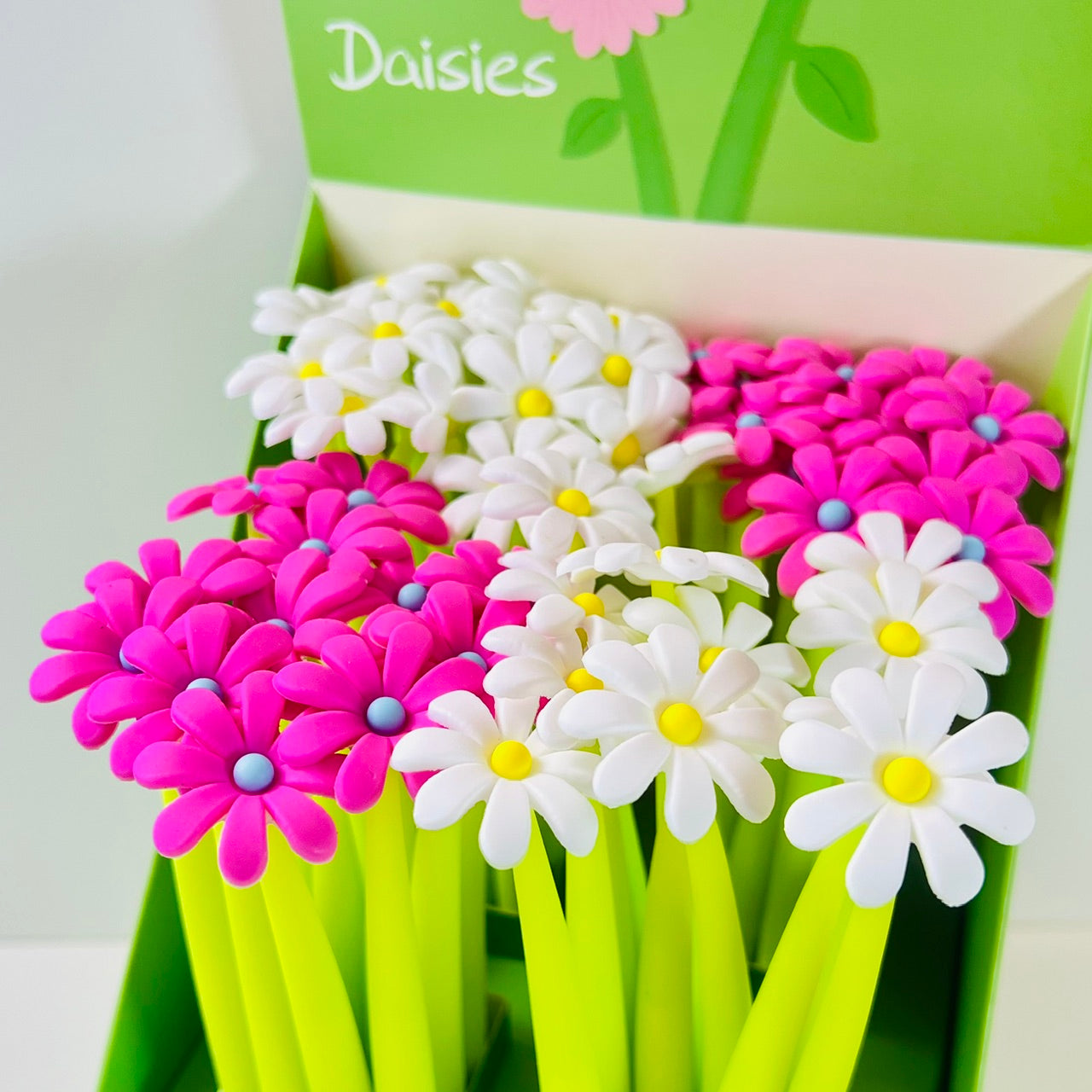 22732 Pink and White Daisy Gel Pen-48