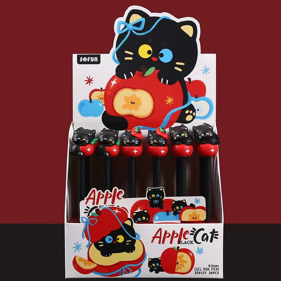 22733 Apple Cat Gel Pen-48