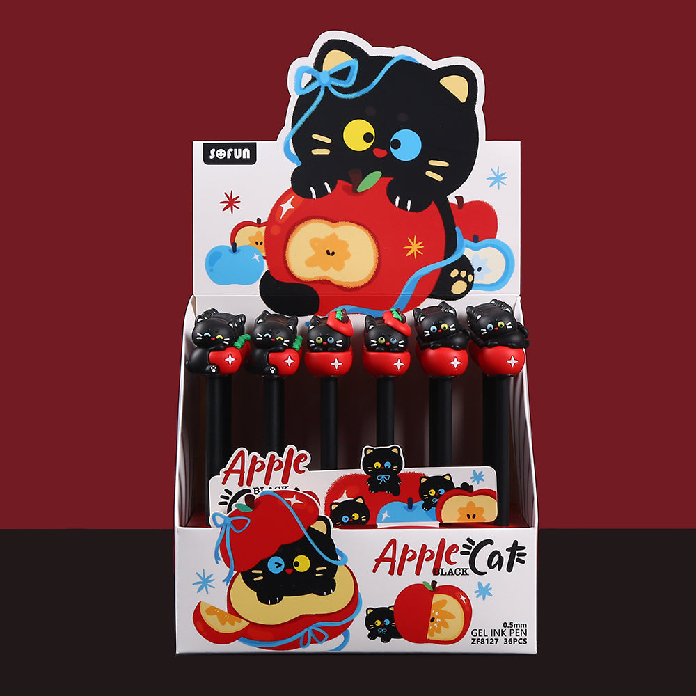 22733 Apple Cat Gel Pen-48