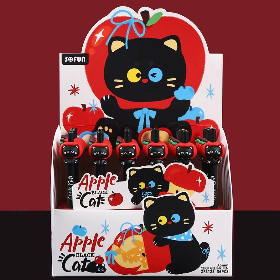 22734 Apple Cat Retractable Gel Pen-48