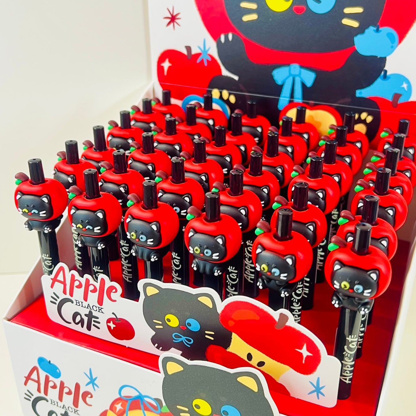 22734 Apple Cat Retractable Gel Pen-48
