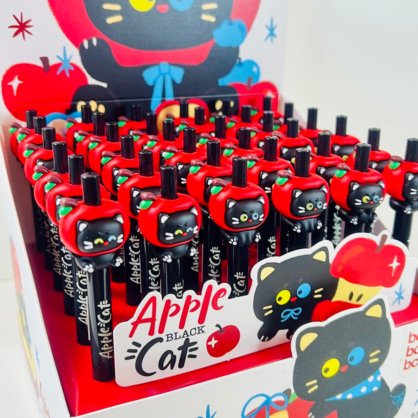 22734 Apple Cat Retractable Gel Pen-48