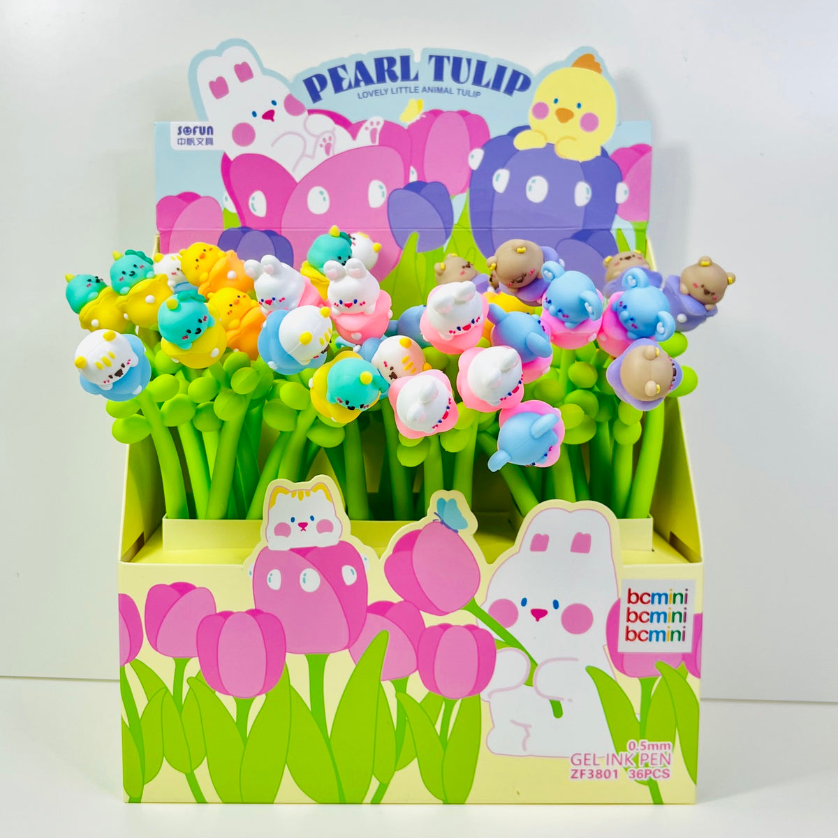 22736 Pearl Tulip Flower Gel Pen-48