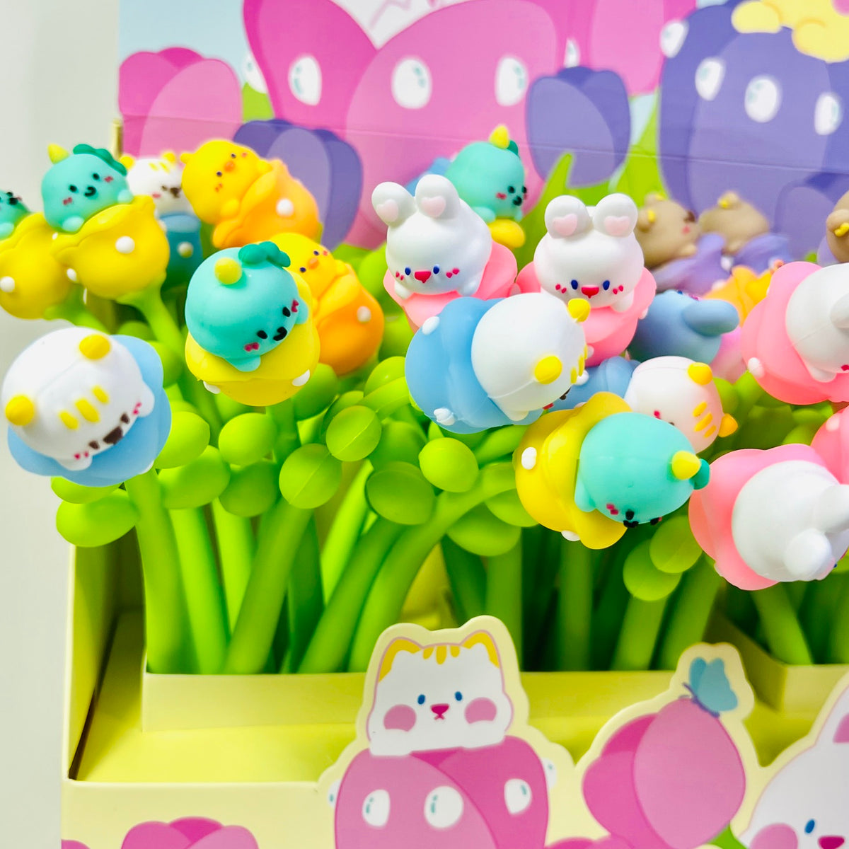 22736 Pearl Tulip Flower Gel Pen-48