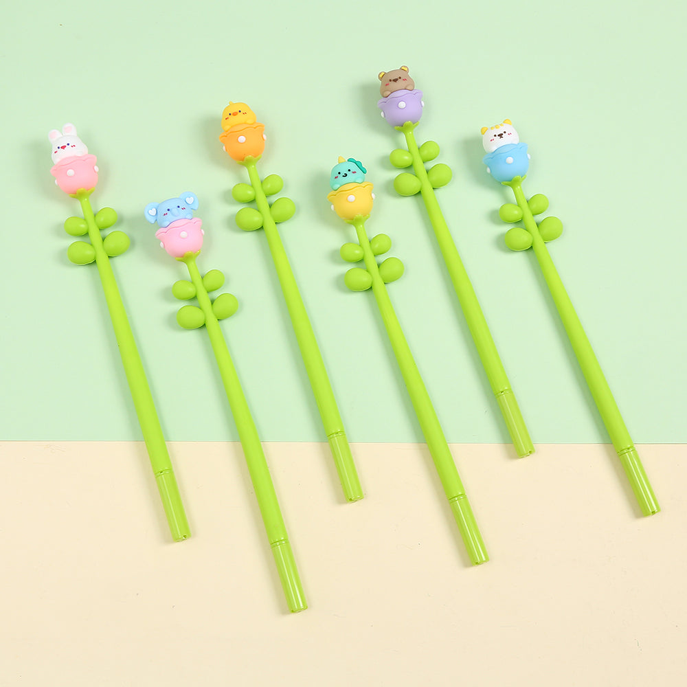 22736 Pearl Tulip Flower Gel Pen-48