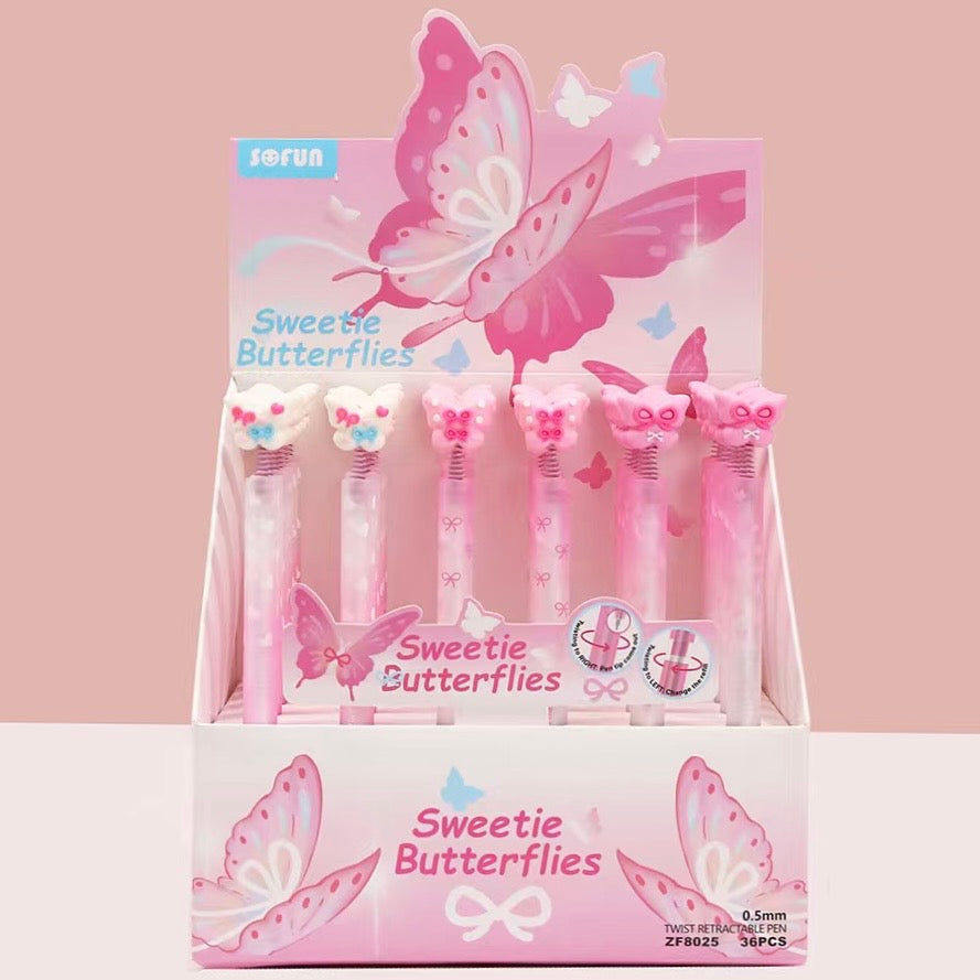 22737 Butterfly Retractable Gel Pen-48