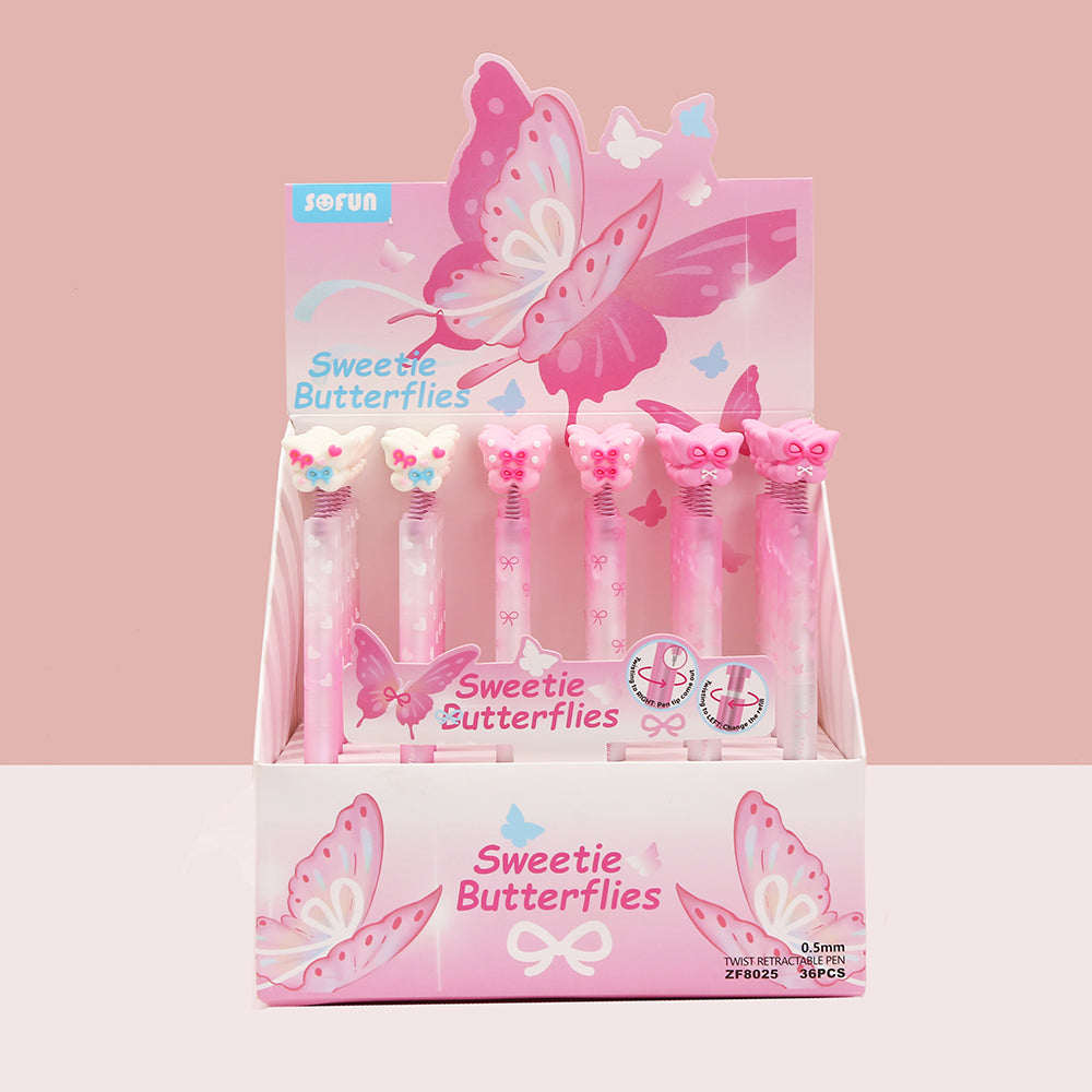 22737 Butterfly Retractable Gel Pen-48