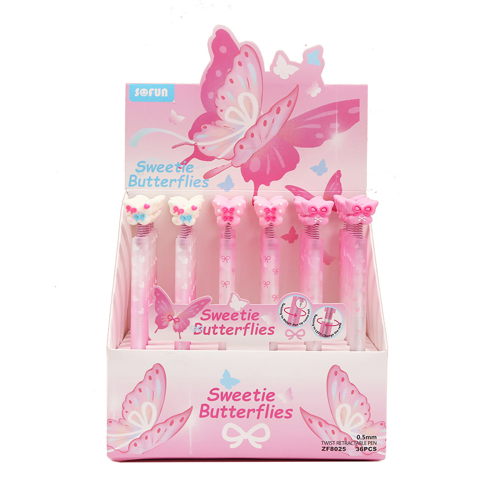 22737 Butterfly Retractable Gel Pen-48