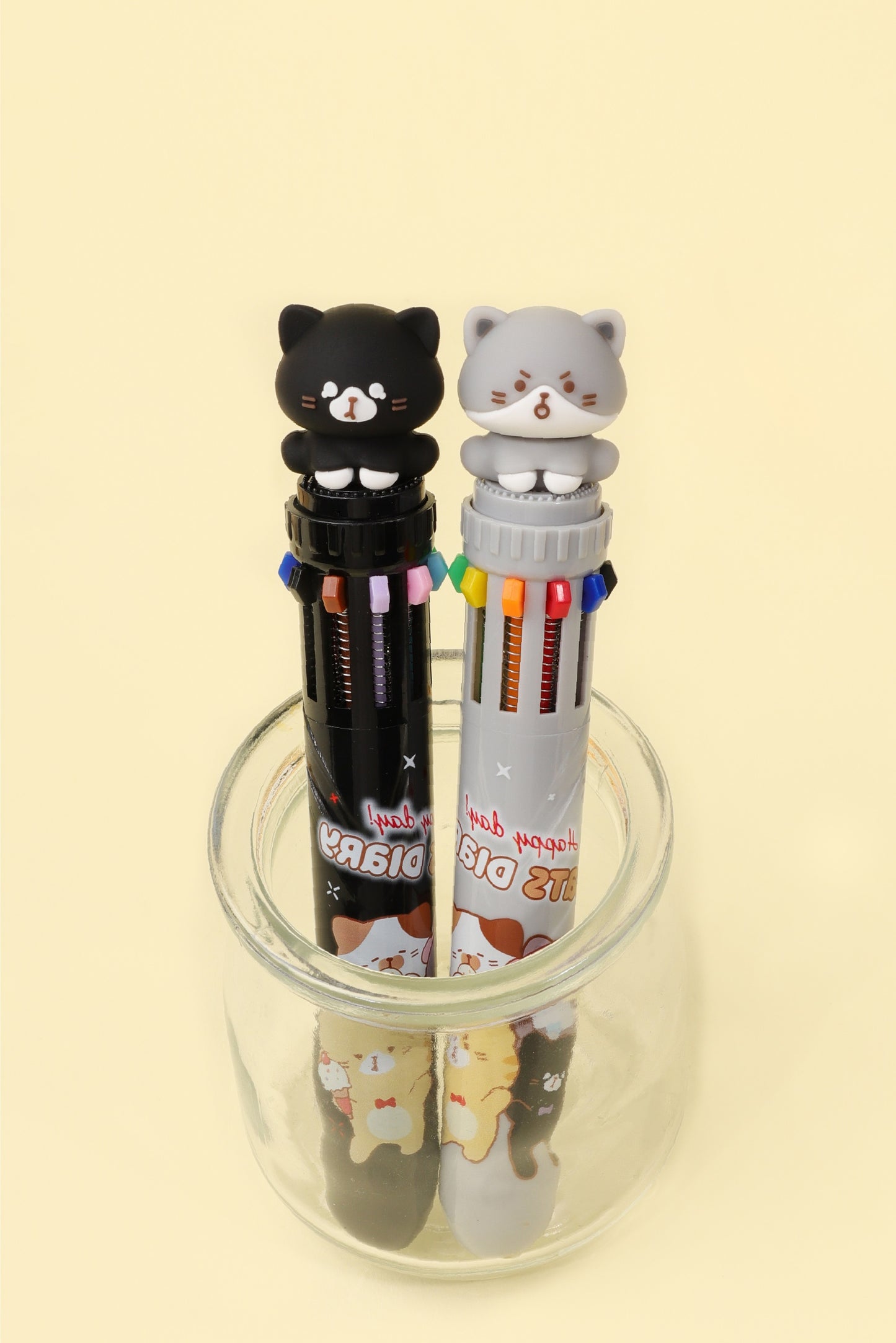 23010 CAT DIARY 10-COLOR RETRACTABLE BALL PEN-36