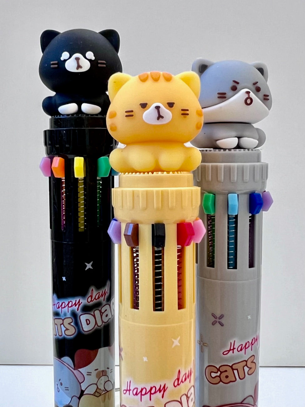 23010 CAT DIARY 10-COLOR RETRACTABLE BALL PEN-36