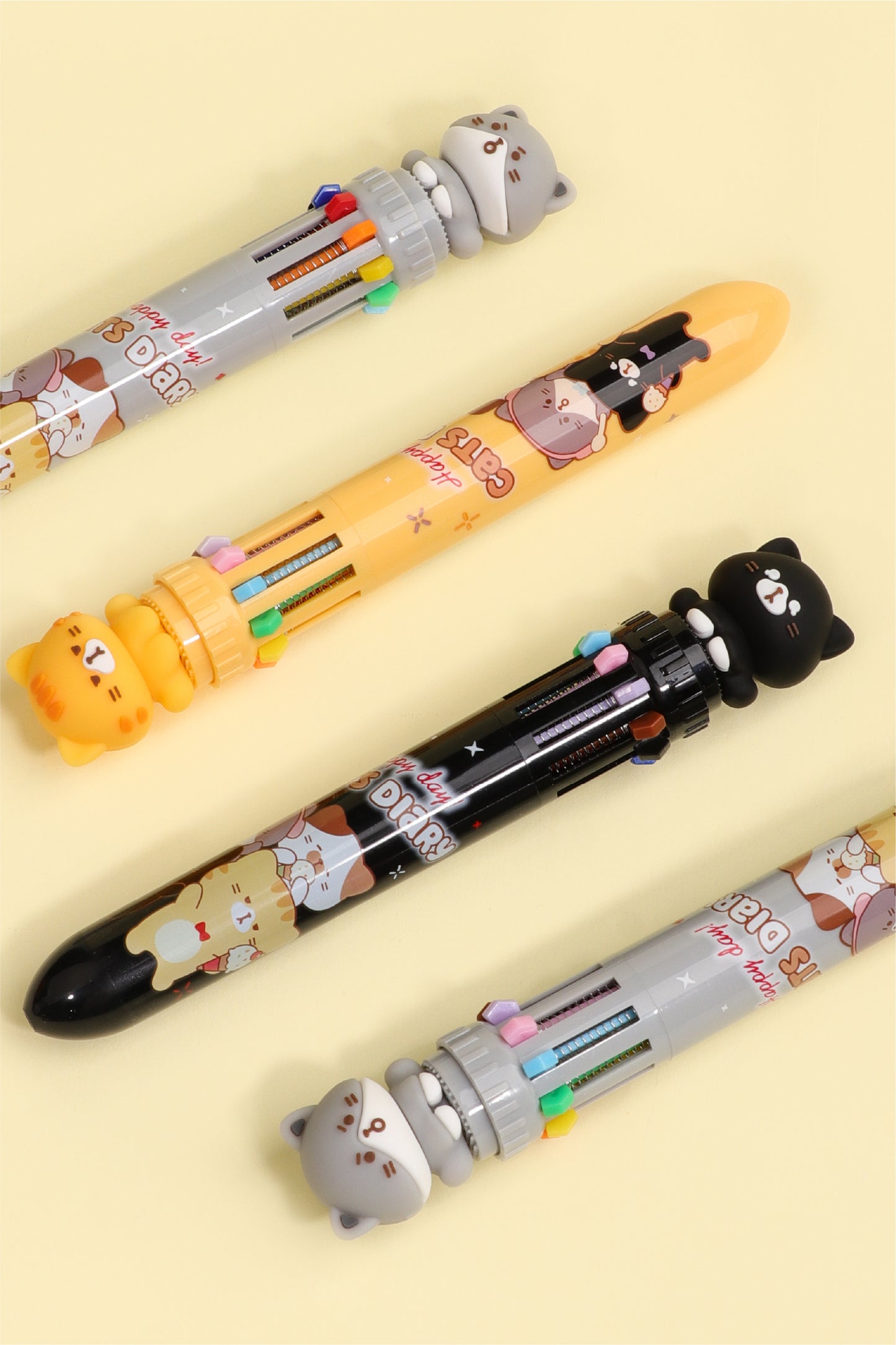 23010 CAT DIARY 10-COLOR RETRACTABLE BALL PEN-36