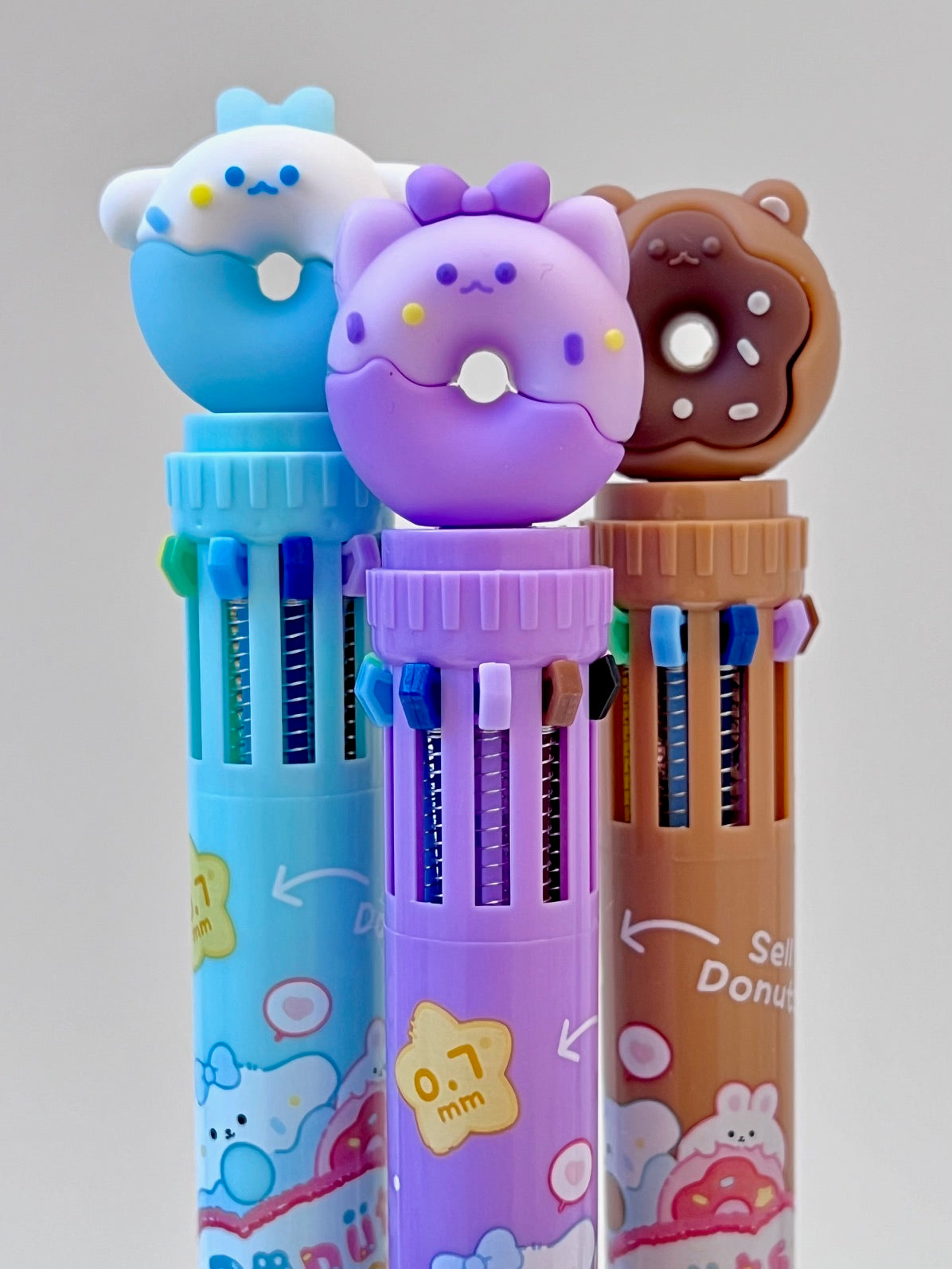 23012 DONUT 10-COLOR RETRACTABLE BALL PEN-36