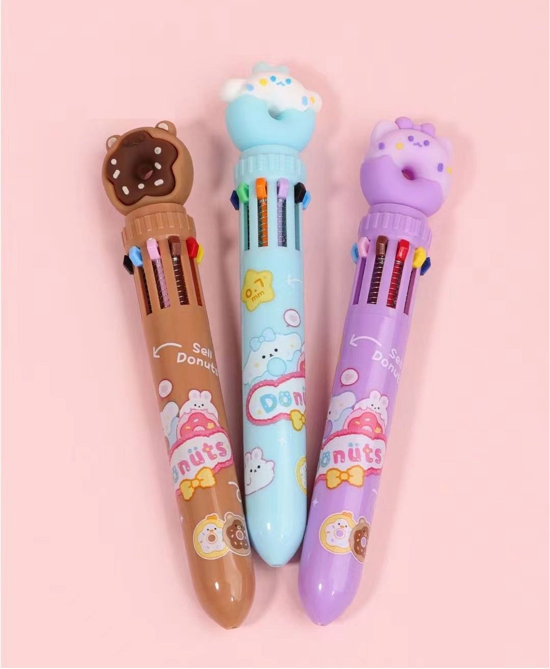 23012 DONUT 10-COLOR RETRACTABLE BALL PEN-36