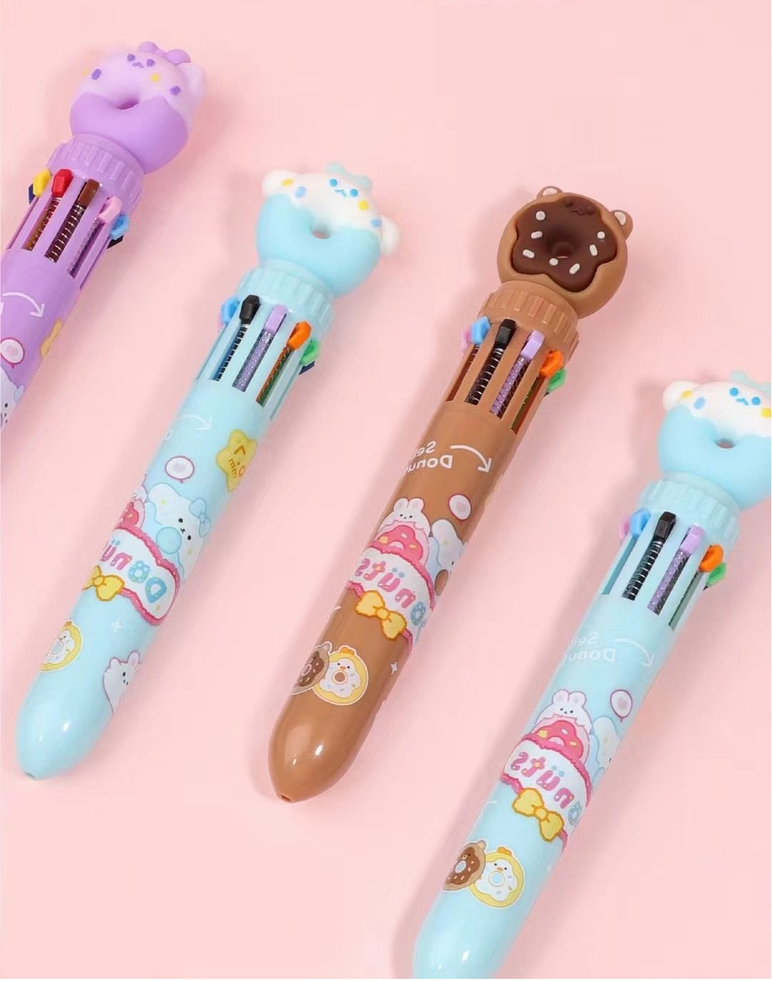 23012 DONUT 10-COLOR RETRACTABLE BALL PEN-36