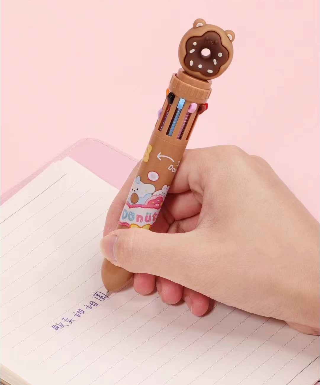 23012 DONUT 10-COLOR RETRACTABLE BALL PEN-36