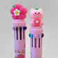 23013 SAKURA CAT 10-COLOR RETRACTABLE BALL PEN-36