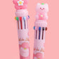 23013 SAKURA CAT 10-COLOR RETRACTABLE BALL PEN-36