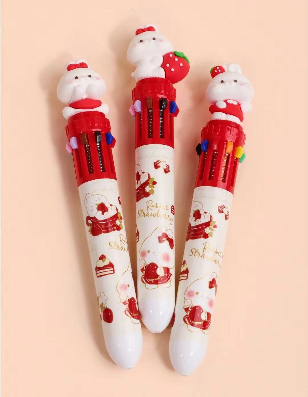 23014 RABBIT 10-COLOR RETRACTABLE BALL PEN-36