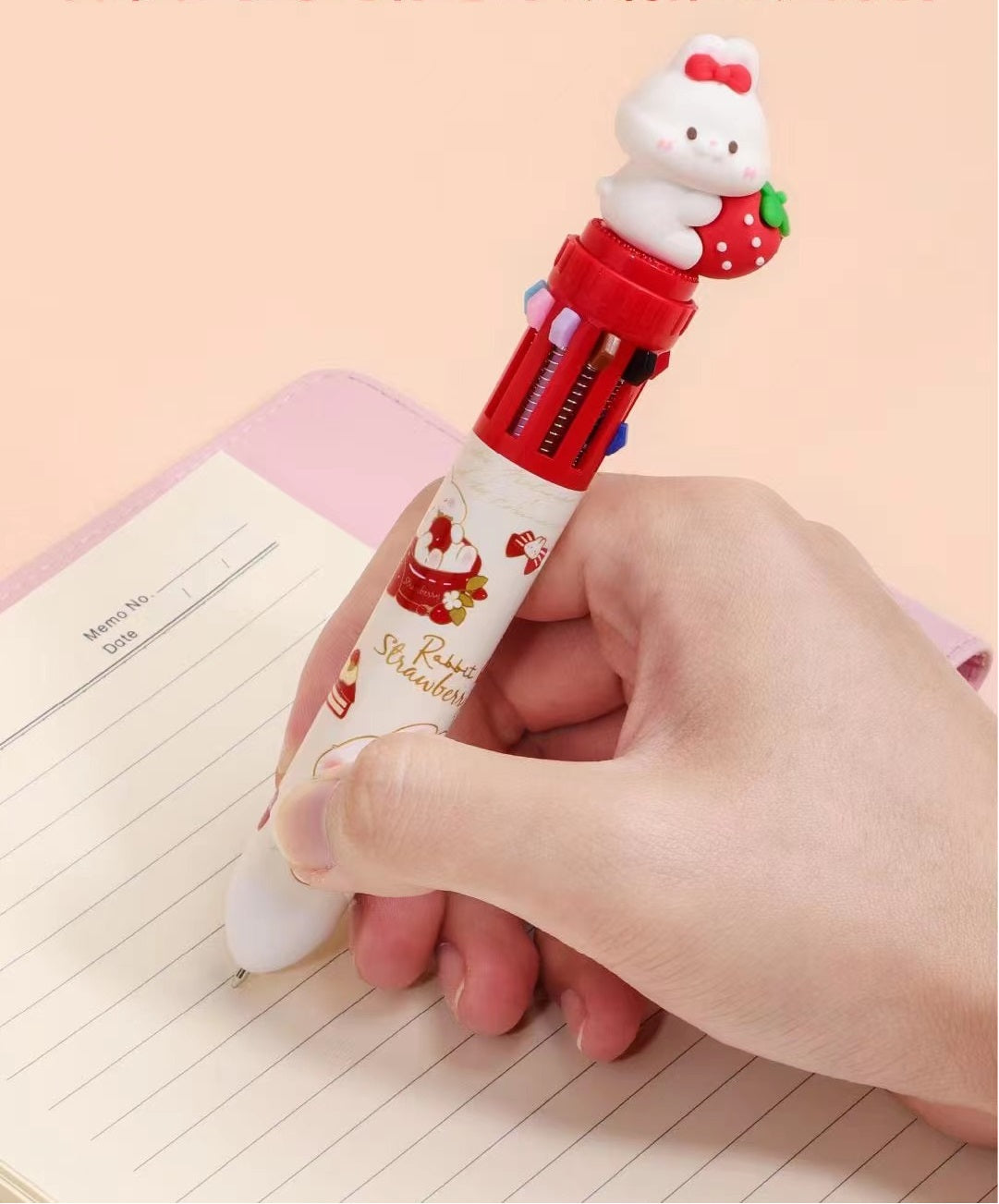 23014 RABBIT 10-COLOR RETRACTABLE BALL PEN-36