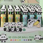 23016 PANDA 8-COLOR RETRACTABLE BALL PEN-36