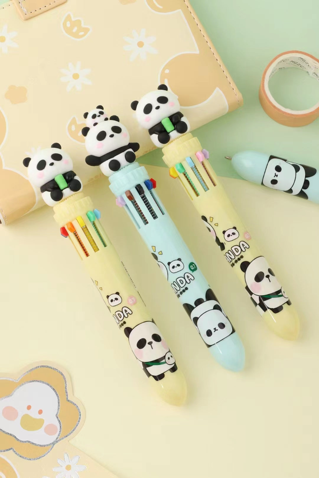 23016 PANDA 8-COLOR RETRACTABLE BALL PEN-36