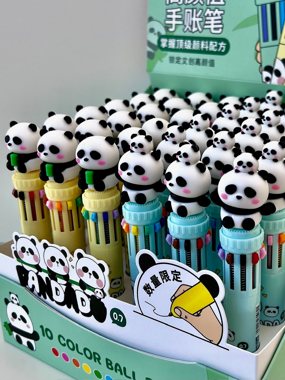 23016 PANDA 8-COLOR RETRACTABLE BALL PEN-36