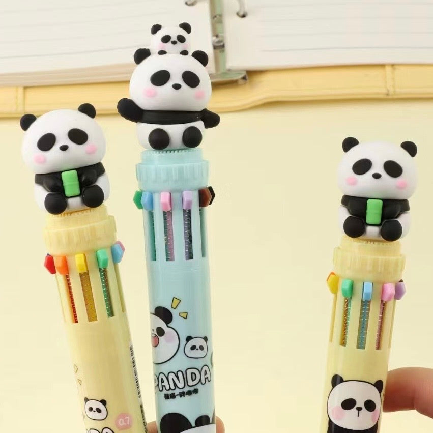 23016 PANDA 8-COLOR RETRACTABLE BALL PEN-36