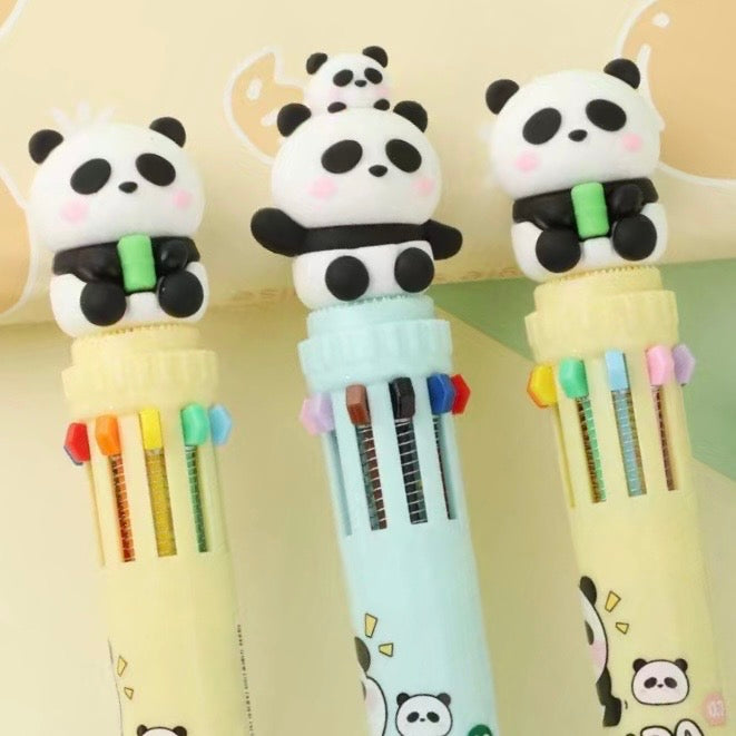 23016 PANDA 8-COLOR RETRACTABLE BALL PEN-36