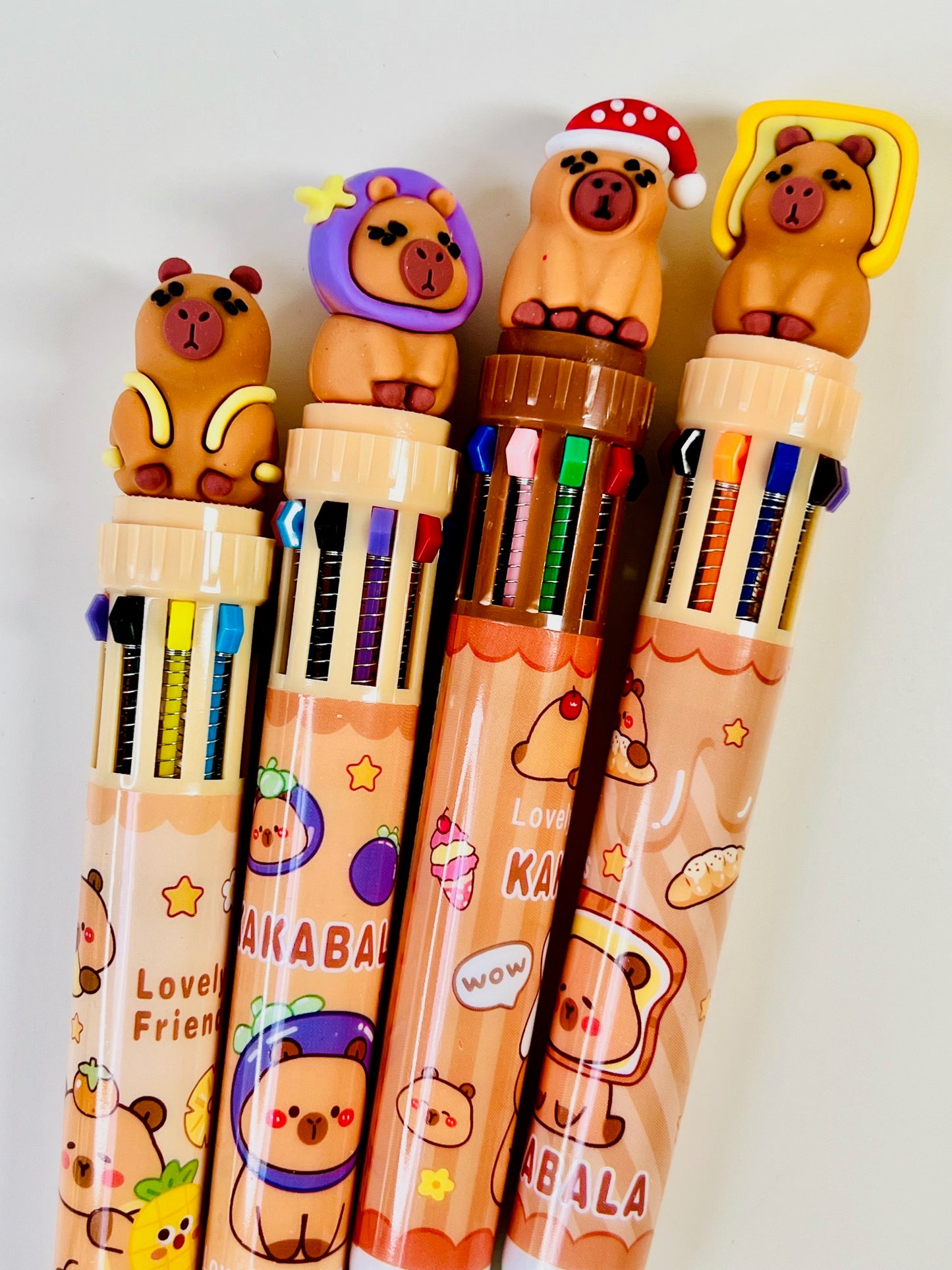 23018 CAPYBARA 10-COLOR RETRACTABLE BALL PEN-36