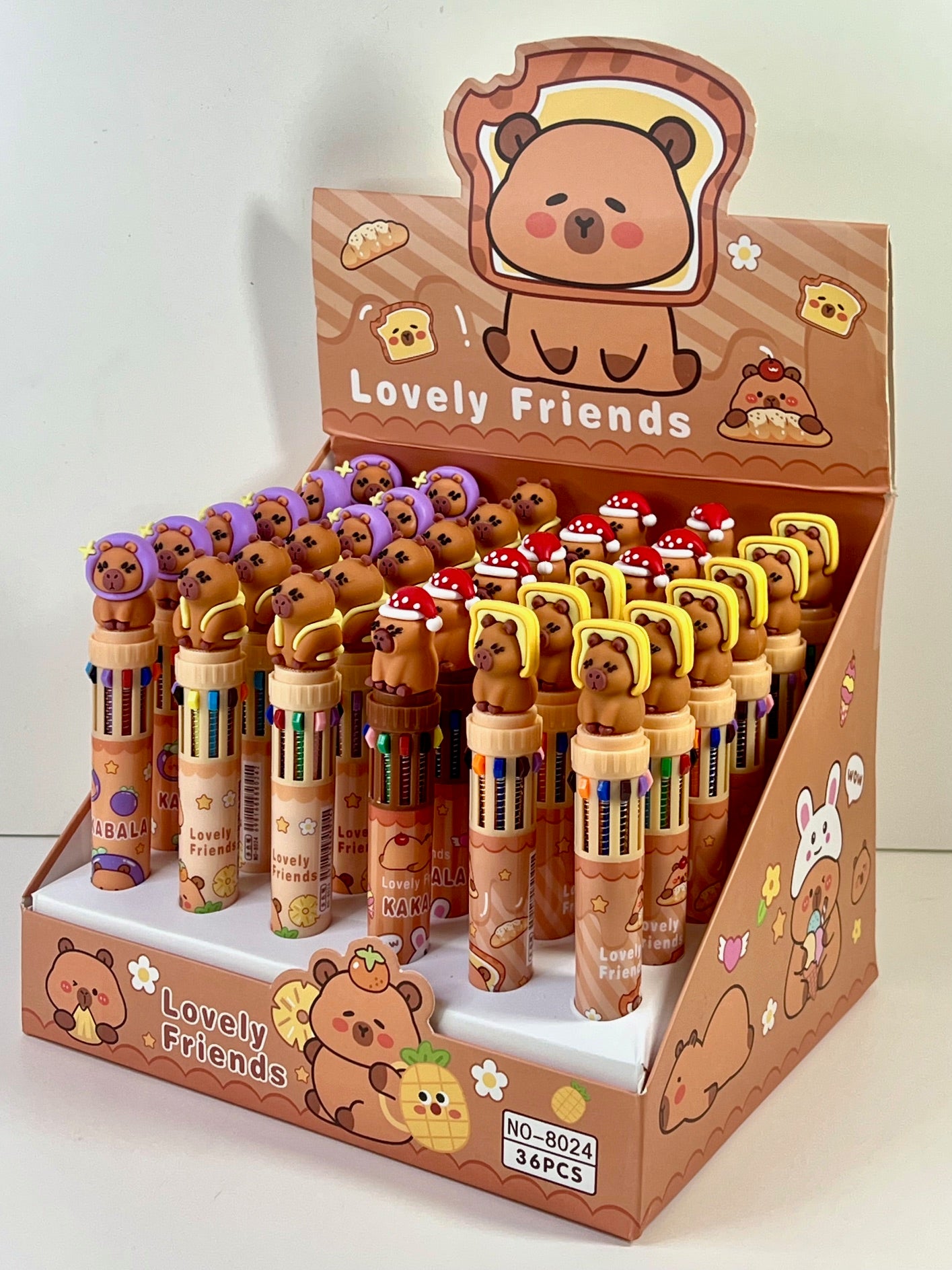 23018 CAPYBARA 10-COLOR RETRACTABLE BALL PEN-36
