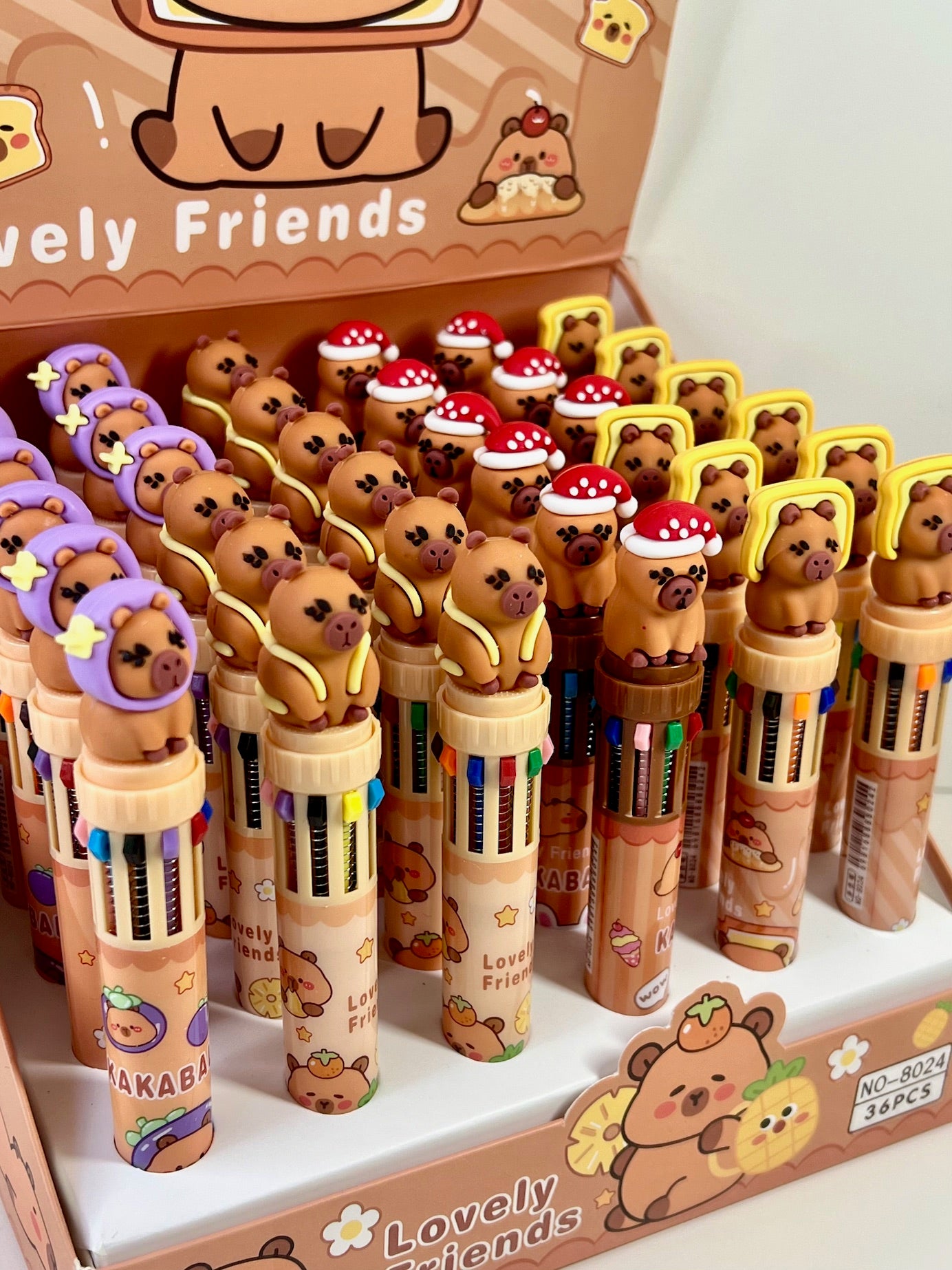 23018 CAPYBARA 10-COLOR RETRACTABLE BALL PEN-36