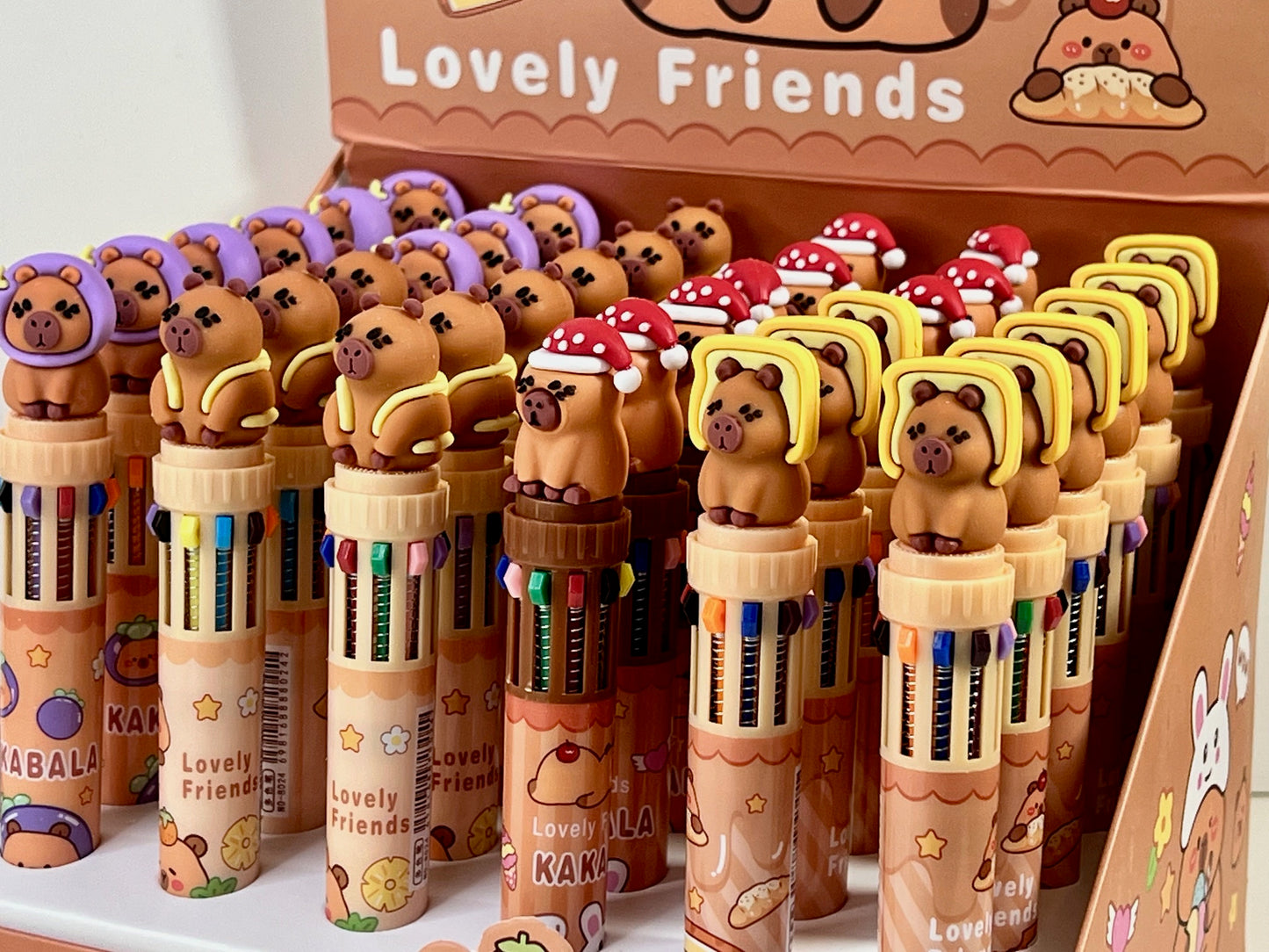 23018 CAPYBARA 10-COLOR RETRACTABLE BALL PEN-36