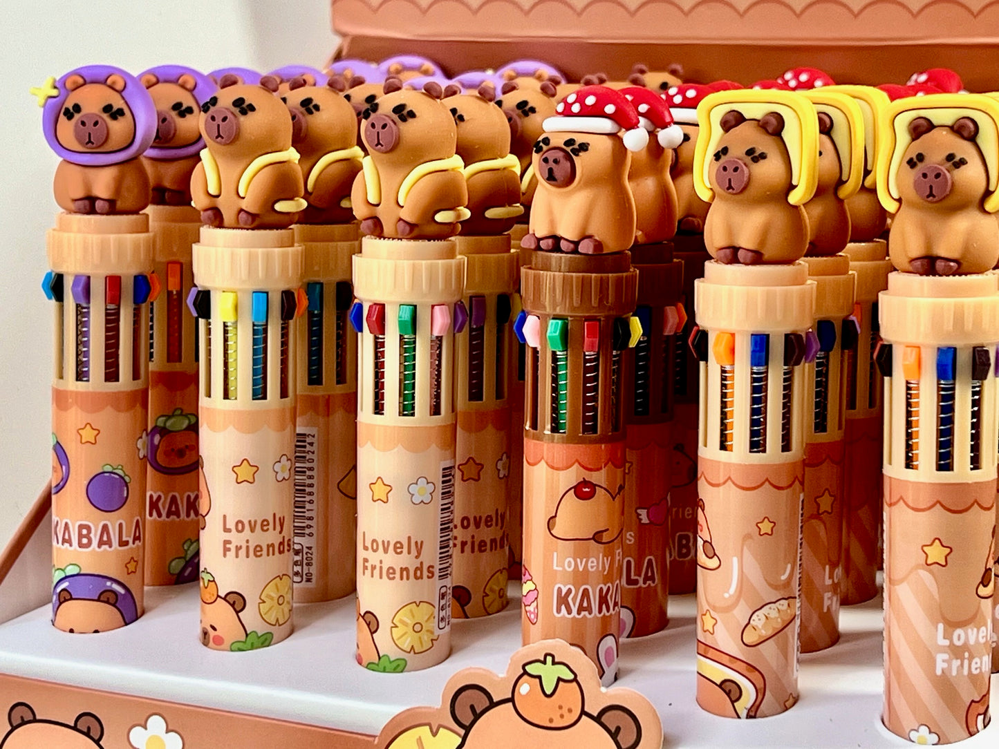 23018 CAPYBARA 10-COLOR RETRACTABLE BALL PEN-36