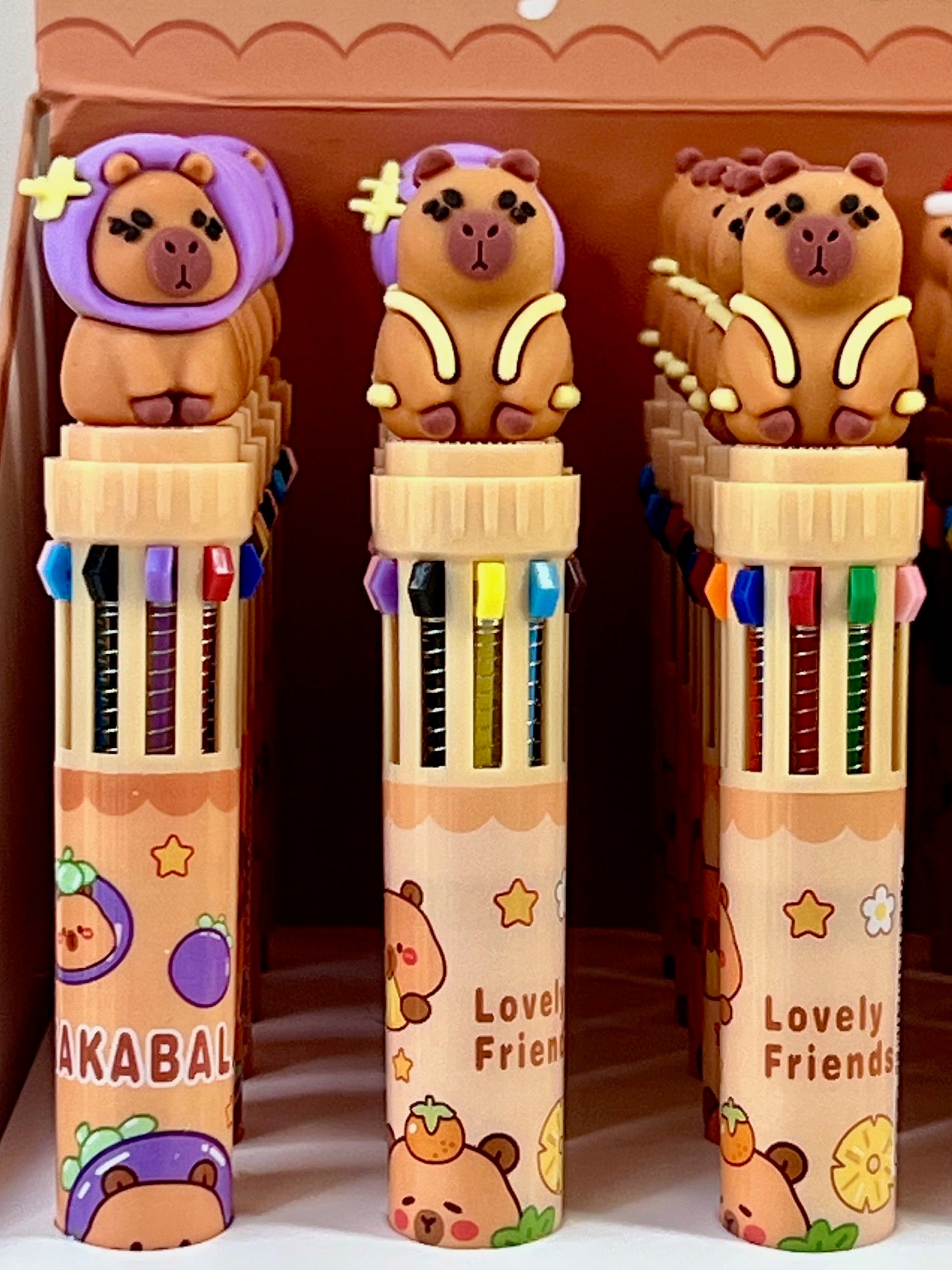 23018 CAPYBARA 10-COLOR RETRACTABLE BALL PEN-36