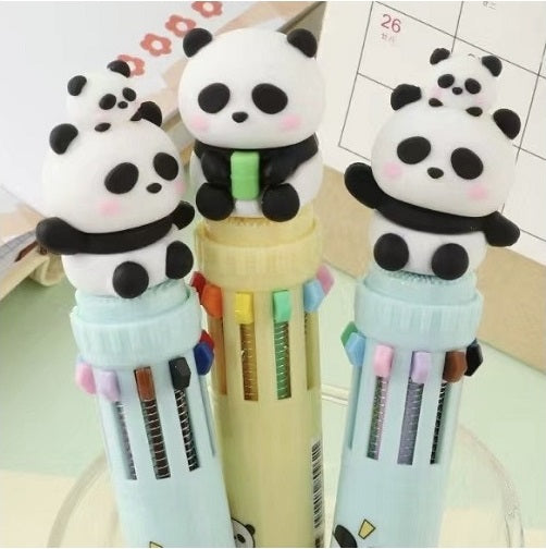 23019 PANDA 8-COLOR RETRACTABLE BALL PEN-36