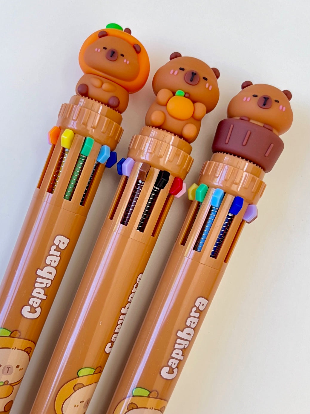 23020 CAPYBARA Vol.2 10-COLOR RETRACTABLE BALL PEN-36 – BCmini