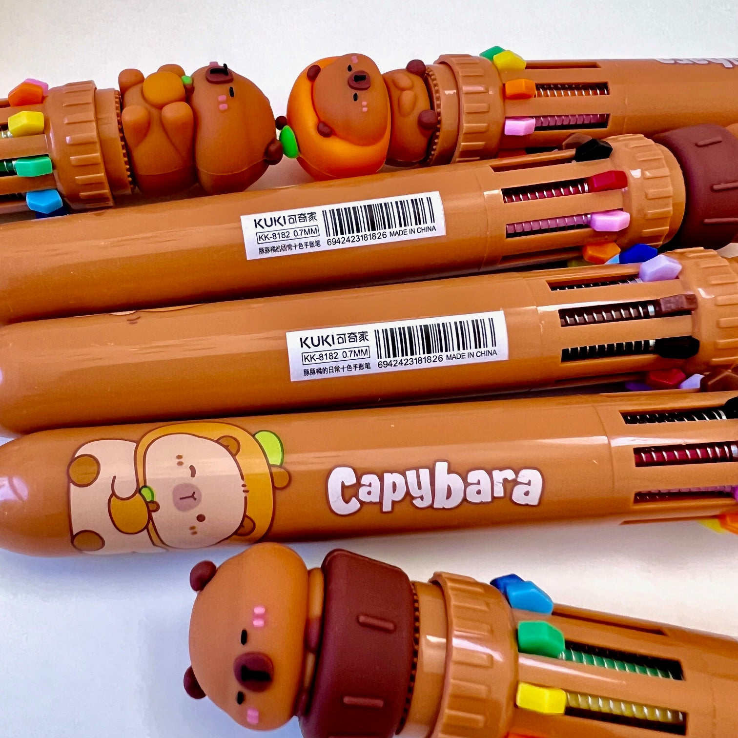 23020 CAPYBARA Vol.2 10-COLOR RETRACTABLE BALL PEN-36 – BCmini