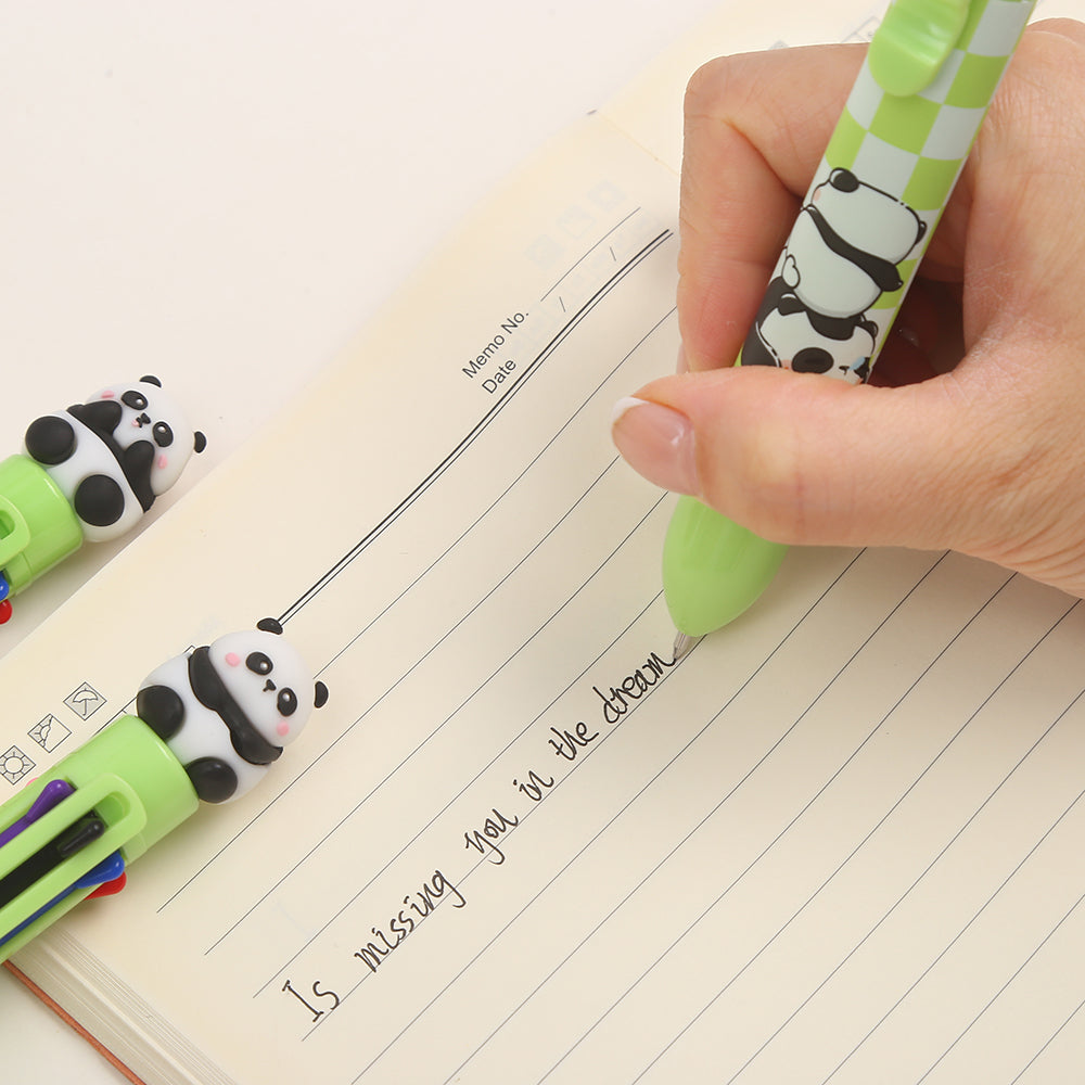 23023 PANDA 8-COLOR RETRACTABLE BALL PEN-24