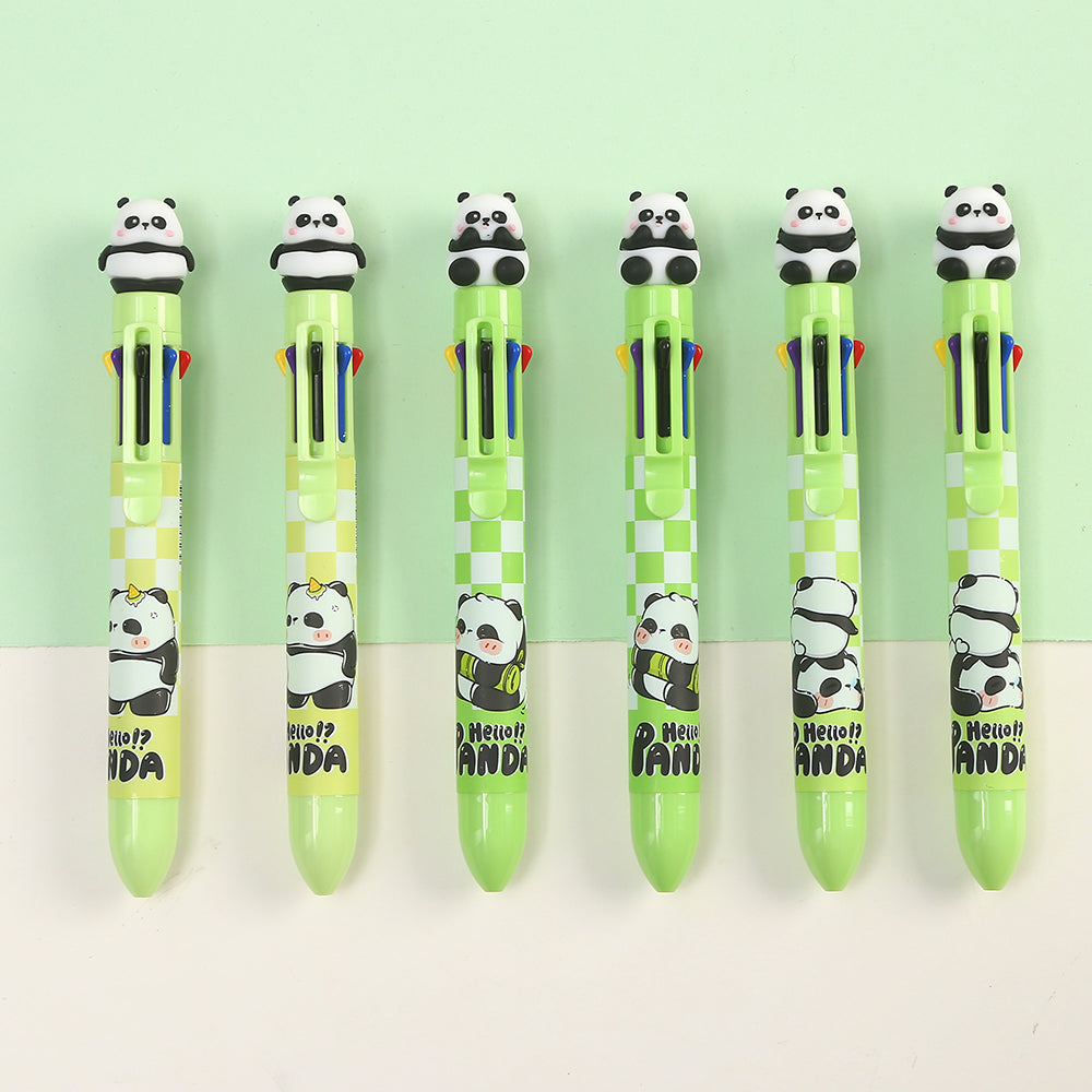 23023 PANDA 8-COLOR RETRACTABLE BALL PEN-24